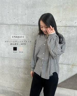 「着心地100点」で夏まで使える◎【UNIQLO：C】袖ぽわんが可愛すぎる”ギンガムチェック”コーデ♡