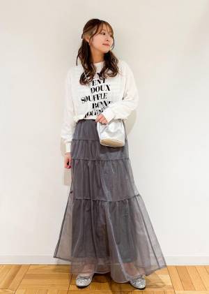 こりゃ争奪戦の予感ッ！！【ロペピクニック】ほんのりラメで上品♡「チュールスカート」