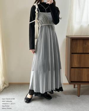 どれも可愛いぃぃッ♡♡【しまむら】着回し力、抜群！「キャミワンピース」