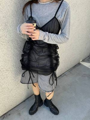 トレンド感抜群！【FOREVER21】おしゃれ度アップ♡「チュールキャミワンピ」