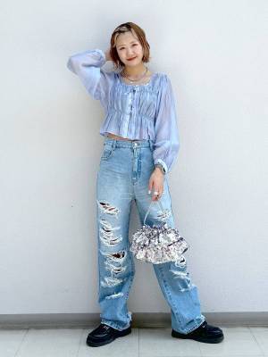 最強の組み合わせ、発見ッ！！【フリル × デニム】で「カジュアルガーリー」に♡