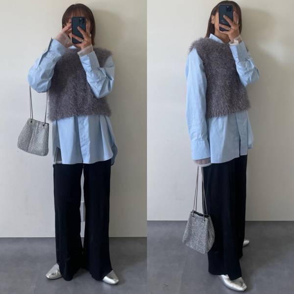 ＜これは主役級！！＞「存在感抜群」でオシャレ♡【しまむら】合わせるだけで「印象的にキマる」”フェザーベスト”紹介