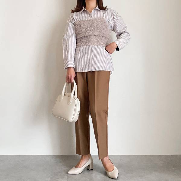 《見つけられたらラッキー！》【しまむら】の”フェザービスチェ”着回し3選♡「どんなコーデにも映える」