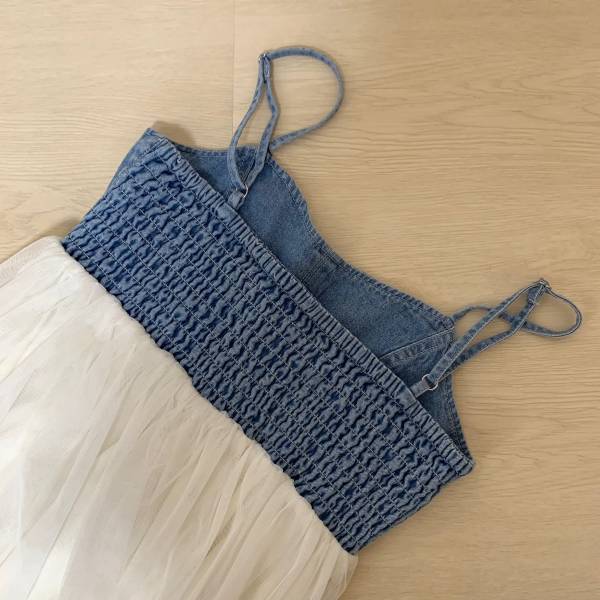 《デニム×チュールは間違いないっ！！》「春」に着たくなる【しまむら】の”キャミワンピース”がおすすめ♡