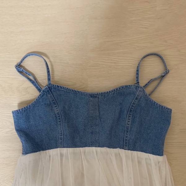 《デニム×チュールは間違いないっ！！》「春」に着たくなる【しまむら】の”キャミワンピース”がおすすめ♡