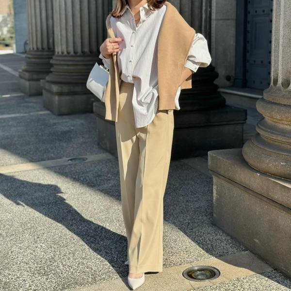 この春『無双』の予感ッ!!【ストライプシャツ】で「大人の春コーデ」♡