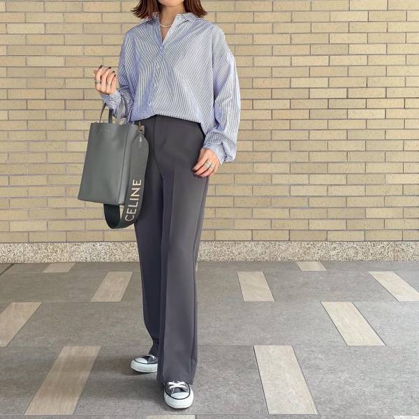 この春『無双』の予感ッ!!【ストライプシャツ】で「大人の春コーデ」♡