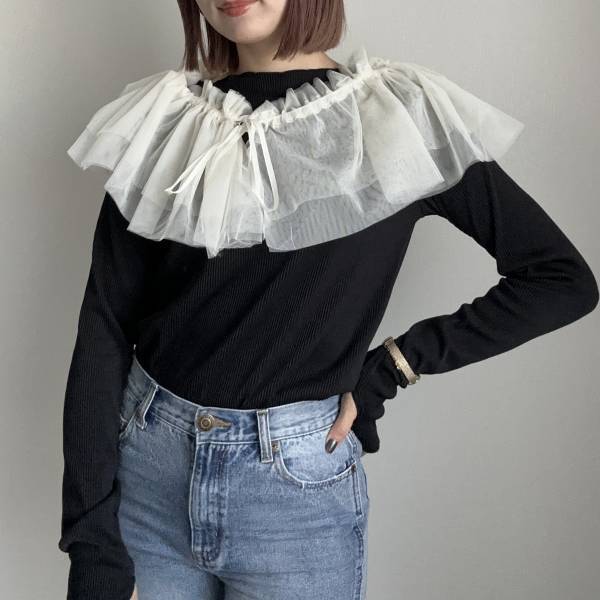 「持っていて損なし」！！【GRL】の万能”チュールティアードケープ”で着回しコーデ4選♡