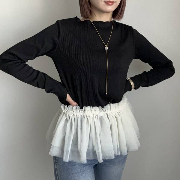 「持っていて損なし」！！【GRL】の万能”チュールティアードケープ”で着回しコーデ4選♡