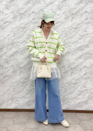 春のお出かけにぴったり♡【ロペピクニック】毎日でも着たい！「ボーダーカーデ」