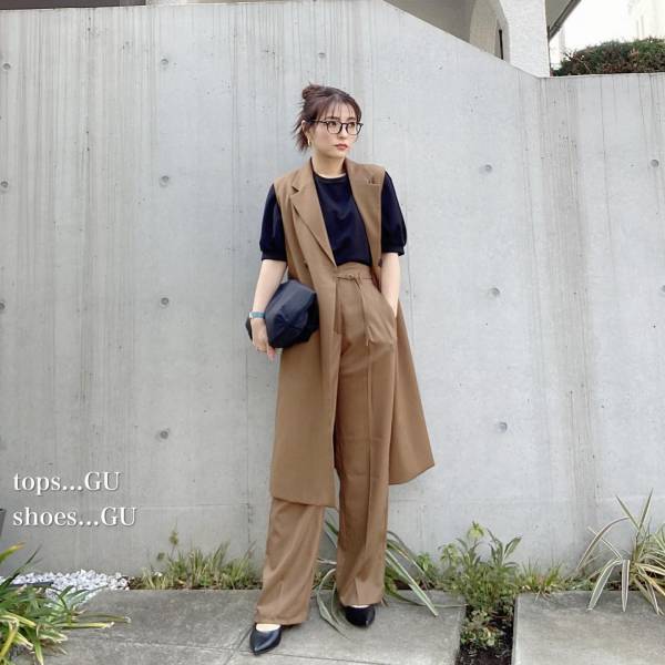 「プチプラに見えない」！！【GU】ブラウンカラーの”セットアップ”もう手に入れた？♡