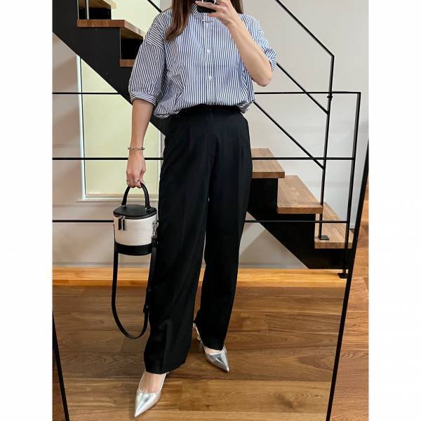 組み合わせ無限！【UNIQLO】の”タックワイドパンツ”×シャツコーデ4選