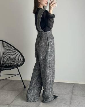 「ずっと狙ってた」♡【ボンジュールサガン】「華奢見え」する”ツイードサロペット”を紹介