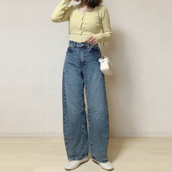 春にぴったり！！【GU】”2ピースクロップドカーディガン”が「着まわし力抜群」