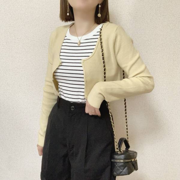 春にぴったり！！【GU】”2ピースクロップドカーディガン”が「着まわし力抜群」