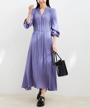 このツヤ感で垢抜け！ 春注目の【サテンワンピ】で「抜け感スタイル」に♡