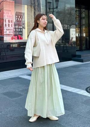 『ミントカラー』にきゅんっ♡【ロペピクニック】爽やかで春っぽ♡「ボリュームスカート」