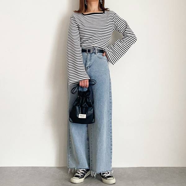 《春の1軍アイテム決定》【しまむら】×「makiさんコラボ」の”ボーダーT”着回し3選♡