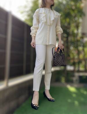 オケージョンにも◎【lieulien】の「フリルブラウス」で着回しコーデ3選