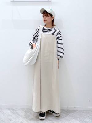 可愛さに、一目惚れ♡【グローバルワーク】春コーデにぴったり！「優秀キャミワンピ」