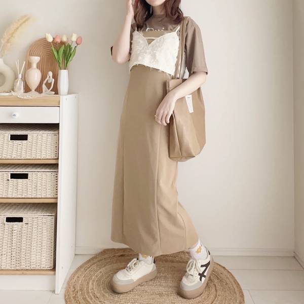 ＜着回し力抜群！＞【しまむら】TOMOさんコラボの”キャミワンピース”が優秀すぎる♡