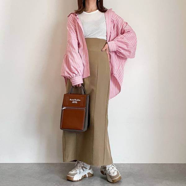 《着回し3選！》春コーデどう合わせる？【しまむら】春っぽ”ストライプシャツ”♡