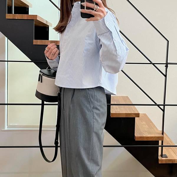 「最近買ったお気に入り」【GU】「スタイルアップ」になる”ショートシャツ”が使える