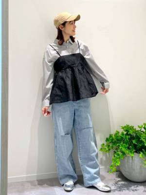 「ほんとなにかと使える」って♡【グローバルワーク】重ね着で大活躍！「黒キャミソール」