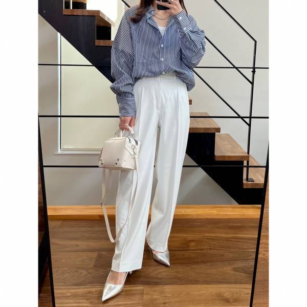 ゆったりシルエットが可愛い♡【KOBE LETTUCE】の”ストライプシャツ”が着回し力抜群！