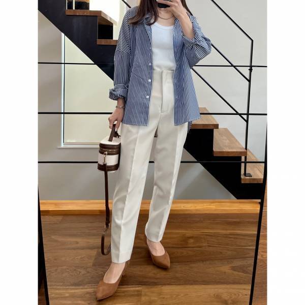 ゆったりシルエットが可愛い♡【KOBE LETTUCE】の”ストライプシャツ”が着回し力抜群！