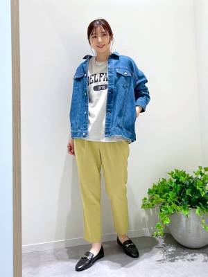 この組み合わせ最強♡【グローバルワーク】春に着たい！「デニム × ビタミンカラー」コーデ