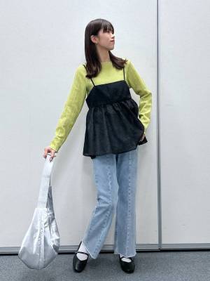 この組み合わせ最強♡【グローバルワーク】春に着たい！「デニム × ビタミンカラー」コーデ