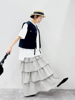 このバランスがいい♡ 今っぽ可愛い【ティアードスカート】着こなし術って？