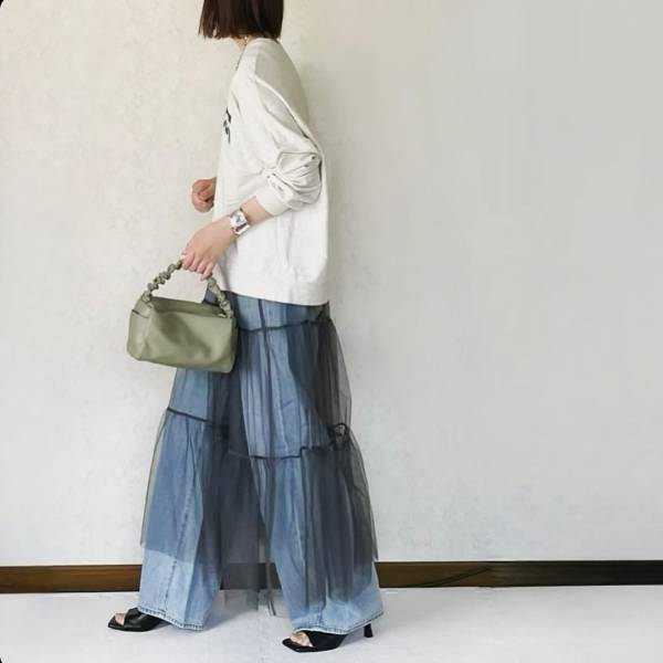 着るだけで華やかに♡【しまむら】透け感がたまらなく可愛い♡「チュールアイテム」