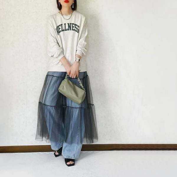 着るだけで華やかに♡【しまむら】透け感がたまらなく可愛い♡「チュールアイテム」