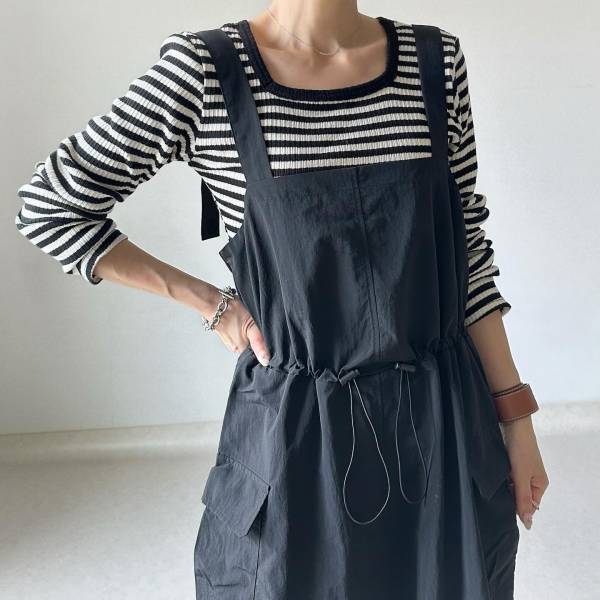 着回し無限大じゃんッ！！【GU】可愛いのに機能的♡「ジャンパードレス」