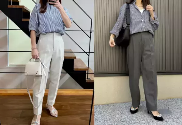 大人可愛い着こなしができる◎【楽天】【KOBE LETTUCE】おすすめの”ストライプシャツ”2選