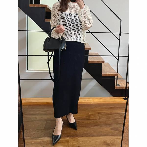 「シルエットがキレイ！」♡【coca】”リブスカート”が着回し力抜群！