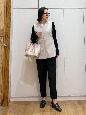 腰まわりもおしゃれにカバー♡【グローバルワーク】1枚は欲しい！「ペプラムベスト」