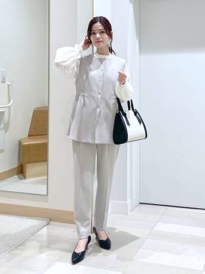 腰まわりもおしゃれにカバー♡【グローバルワーク】1枚は欲しい！「ペプラムベスト」