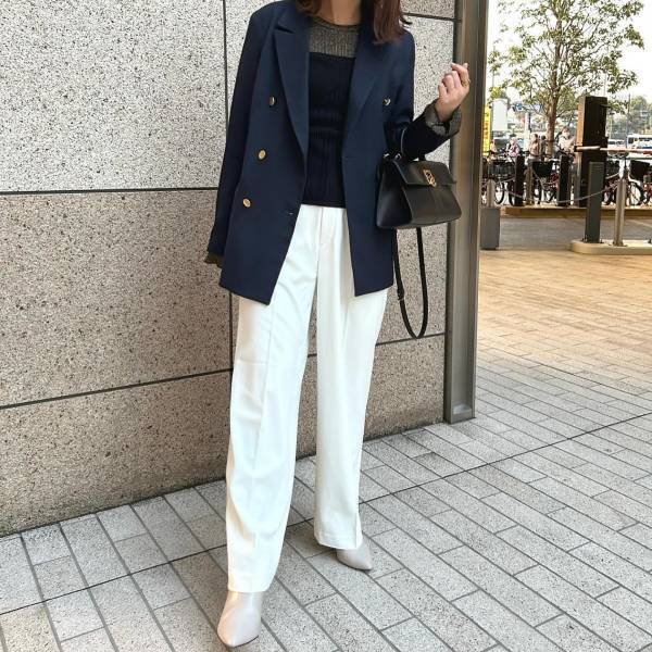 「キレイめコーデの救世主♡」【ユニクロ】春コーデにおすすめ！「タックワイドパンツ」