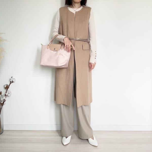 「キレイめコーデの救世主♡」【ユニクロ】春コーデにおすすめ！「タックワイドパンツ」