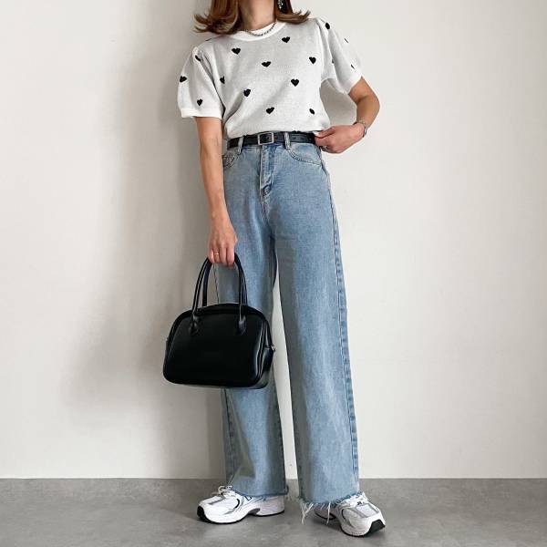 《着回し3選》キュンが詰まってる♡【しまむら】「ハート柄トップス」を大人女子はどう合わせる？