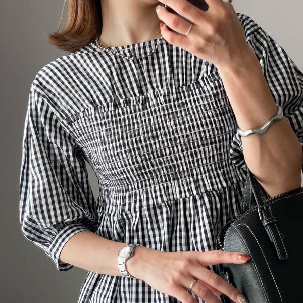 ふんわり感が可愛い♡【アベイル】の「トレンド感満載」の”ギンガムチェックトップス”紹介