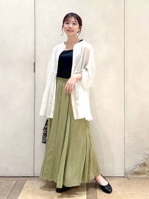 《こりゃ上品 ＆ 高見え♡》【グローバルワーク】歩くたび揺れる「フレアスカート」
