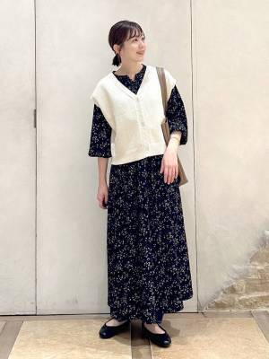 王道に可愛い♡【グローバルワーク】1枚で華やかに決まる！「主役ワンピ」