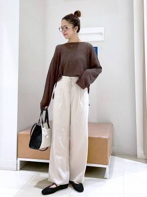 まって、ドタイプかもッ！【グローバルワーク】上品な透け感がツボ♡「メッシュニット」