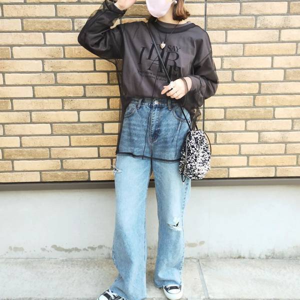 『大人モテ』ってこれでしょ！【しまむら】透け感がたまらん♡「チュールトップス」