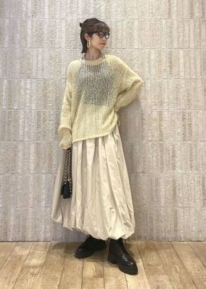 ふわっとシルエットにきゅん♡【バルーンスカート】を使った「今っぽコーデ術」