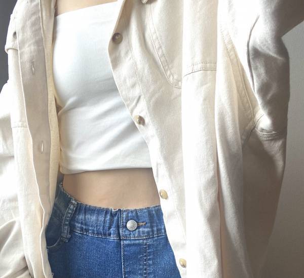 春のデニムは白！【ライトオン】の「ビッグシャツ」コーデまとめ